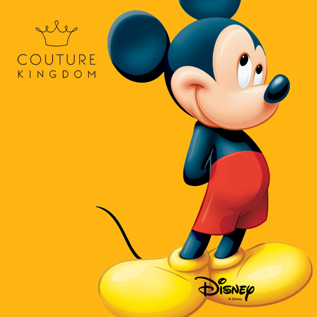 Disney Micky Maus - Kristall-Ohrstecker Couture Kingdom Weißgold platt.-