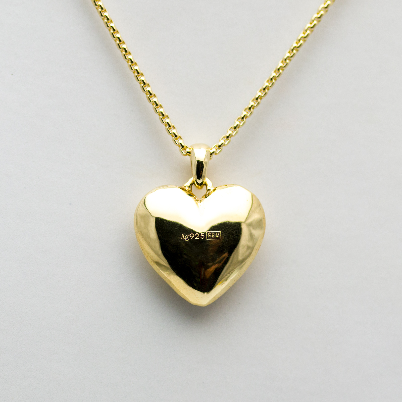 Unique Heartshapes, Collier Kette m. Herz Zirkonia, vergoldet