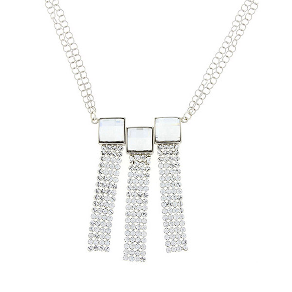 Spark Silver Jewelry Collier Elegance mit Swarovski Elements weiss