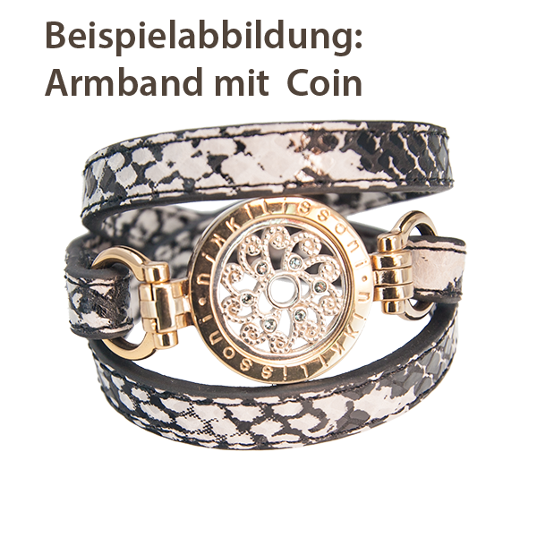 Nikki Lissoni Armband BSN02GS - Schlangenleder m. Anhänger gold