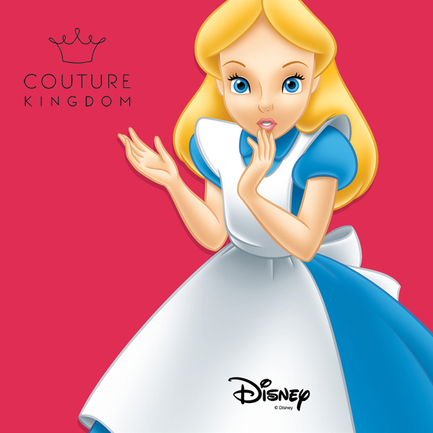 Alice im Wunderland - Kette mit Taschenuhr Medaillon- Disney - Gold pl.-